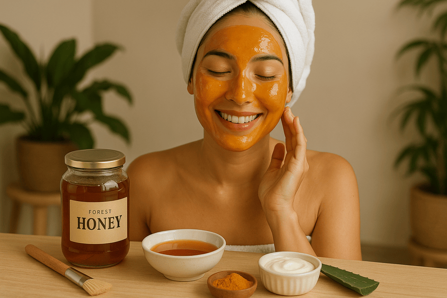 Sử dụng mật ong rừng nguyên chất để làm đẹp da, chống lão hóa.