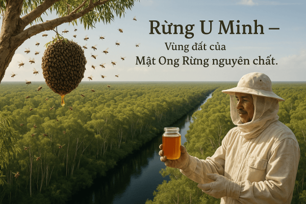 hệ sinh thái rừng tràm U Minh bạt ngàn, là nơi sản sinh ra những giọt Mật ong rừng U Minh nguyên chất và quý giá.