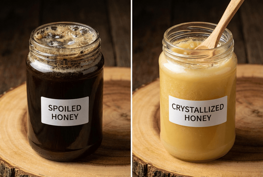Dấu hiệu mật ong hỏng và mật ong kết tinh