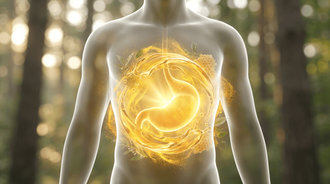 Mật ong rừng và tinh bột nghệ nguyên chất chữa đau dạ dày