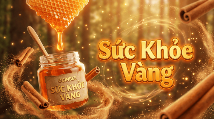 Mật ong rừng và bột quế nguyên chất tốt cho sức khỏe