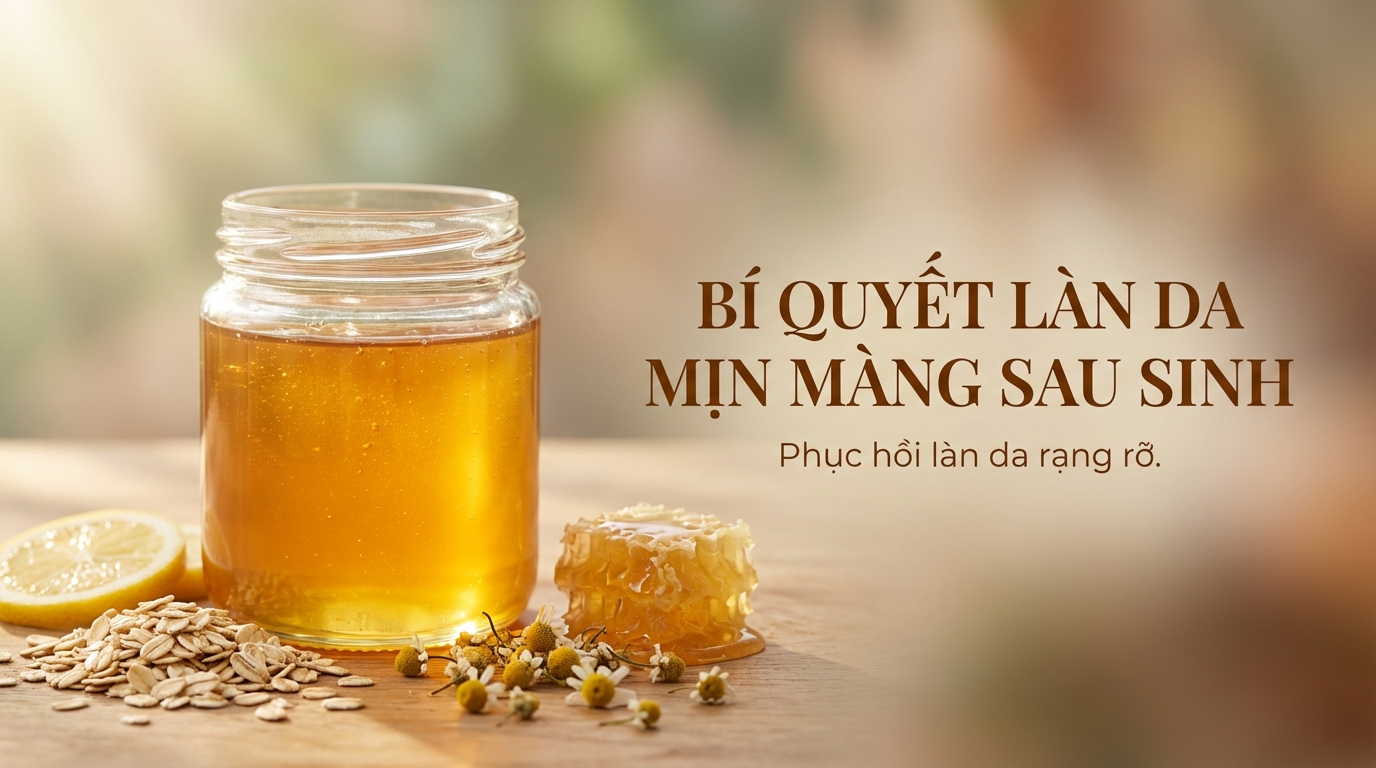 Bí quyết làm đẹp da sau sinh mịn màng bằng mật ong rừng