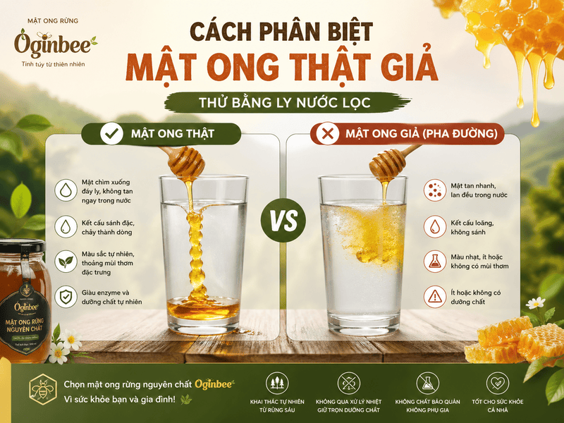 cách phân biệt mật ong thật giả