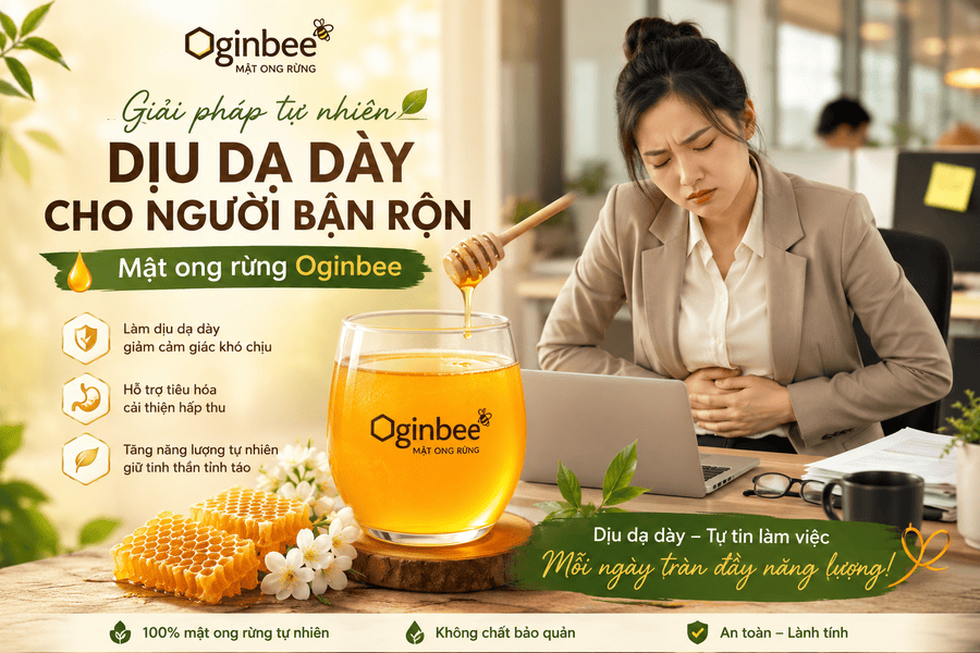Giải pháp dùng mật ong rừng cho người đau dạ dày và dân văn phòng