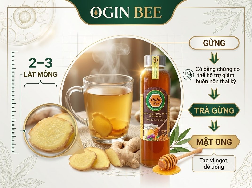 Định lượng 2-3 lát gừng tươi an toàn mỗi ngày cho thai phụ.